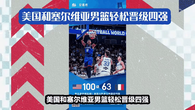 塞尔维亚队员表现抢眼，获得晋级资格