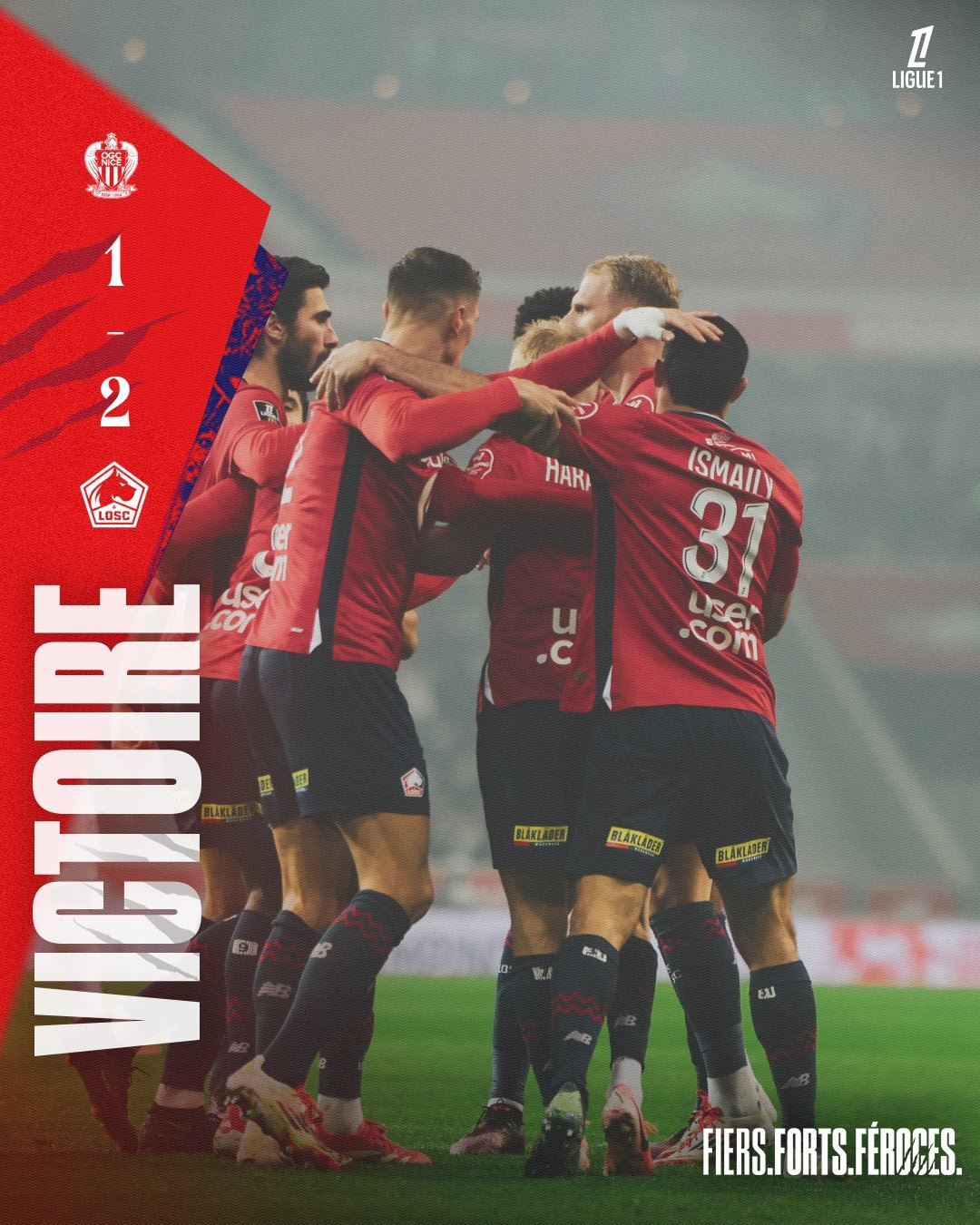 里尔队在法甲比赛中大胜对手